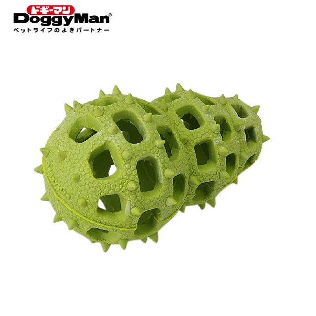 【Doggy Man】犬用益智橡膠玩具-綠色葫蘆S(寵物用品)