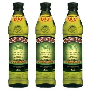 【BORGES 百格仕】單一品種阿爾貝吉納橄欖油 Extra Virgin 3瓶組(500ml/瓶)
