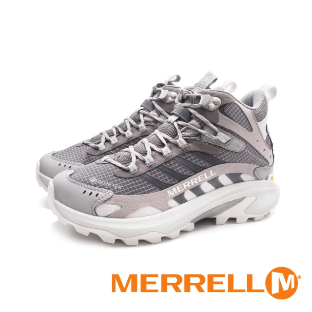MERRELL 女 MOAB SPEED 2 MID GORE-TEX防水輕量登山戶外高筒鞋 女鞋(灰白)