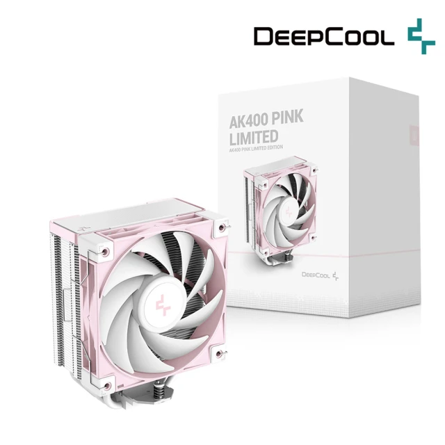 【DeepCool】九州風神 AK400 PINK LIMITED CPU散熱器(原廠3年保固/安裝高度15.6cm/4根熱導管)