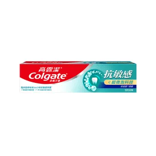 【Colgate 高露潔】抗敏感超微泡科技牙膏120g(微晶鹽護齦)