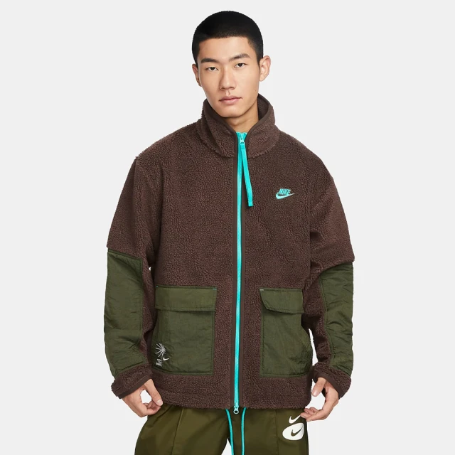 NIKE 耐吉 仿羊羔絨夾克 外套_男_咖啡色_AS M NSW SHERPA FZ OUTDOOR JKT(FV4022237)