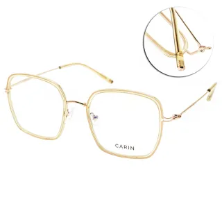 【CARIN】β鈦鏡框 光學眼鏡 NewJeans代言(透粉-金 #OLSEN S C2)