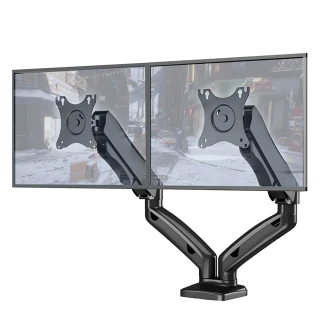 【Ermutek】鋁合金桌上型17-32吋氣壓式雙液晶電腦螢幕支架(雙螢幕支架/2-9公斤承重)
