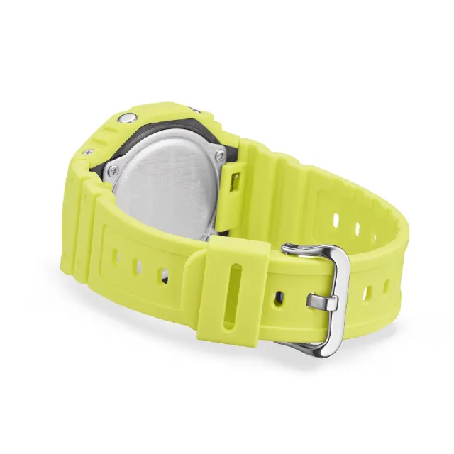 【CASIO 卡西歐】Tone-on-Tone系列 ITZY CHAERYEONG同款單色美學霓光黃時尚腕錶 45.4mm(GA-2100-9A9)