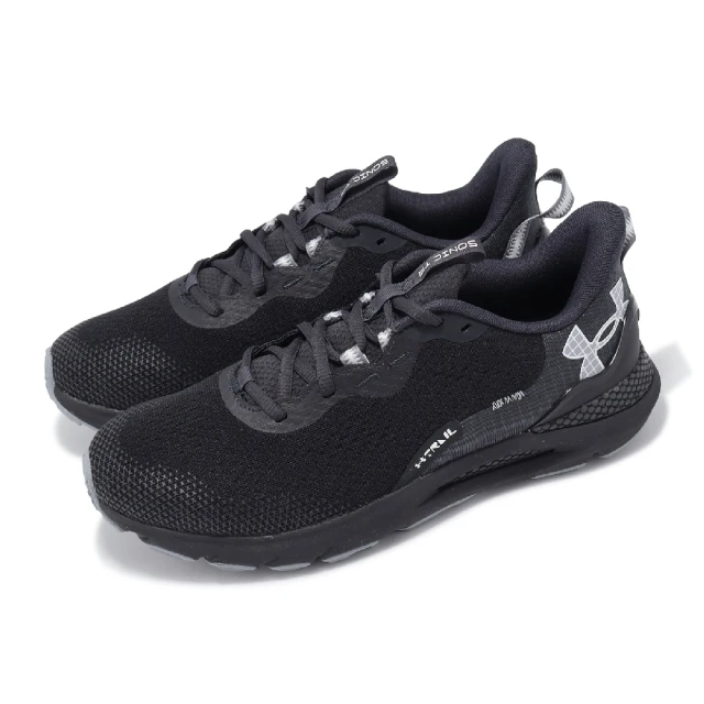 UNDER ARMOUR 越野跑鞋 HOVR U Sonic Trail 男鞋 黑 灰 網眼 透氣 緩衝 抓地 運動鞋 UA(3027764001)