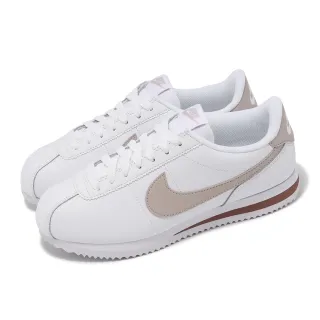 【NIKE 耐吉】休閒鞋 Wmns Cortez 女鞋 白 奶茶色 阿甘鞋 復古 皮革(DN1791-105)