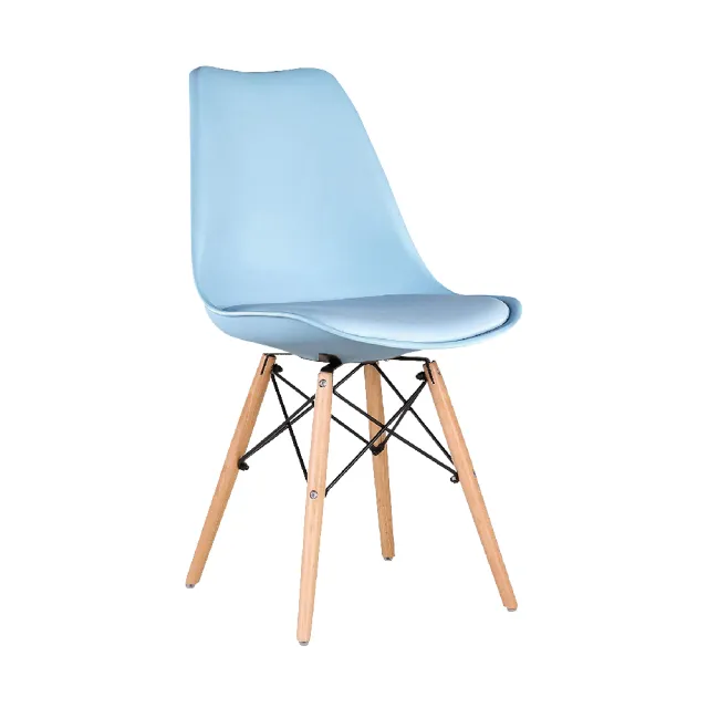 【E-home】EMSBC北歐經典造型軟墊餐椅 5色可選(網美椅 會客椅 美甲 主人椅)