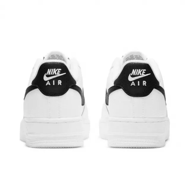 NIKE 耐吉】Nike Air Force 1 Low Gs White Black 白黑白底黑勾荔枝皮