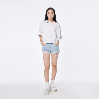 【5th STREET】女裝 短褲 牛仔短褲 女短褲 牛仔 反摺 淺藍(927019)