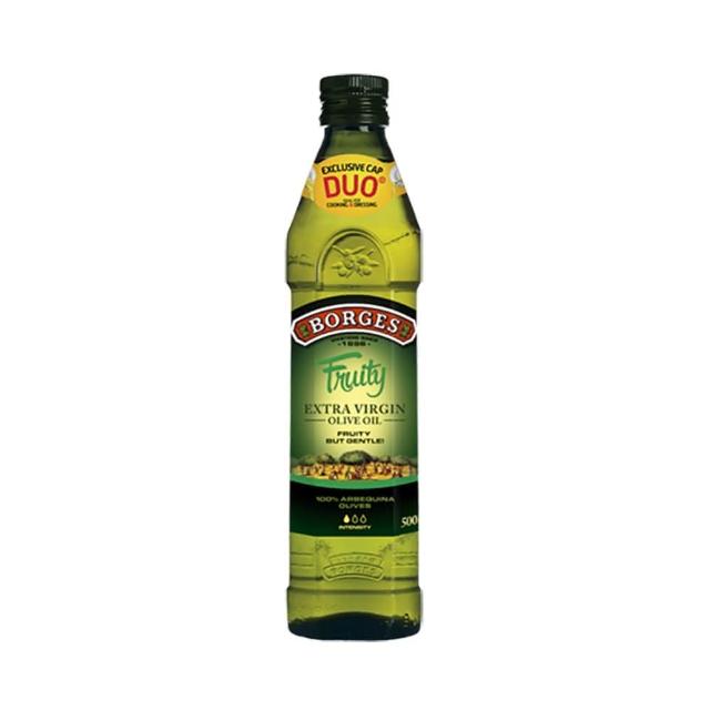 【BORGES 百格仕】單一品種阿爾貝吉納橄欖油 Extra Virgin 第一道特級初榨冷壓500ml/瓶(可生飲/酸價0.2%)