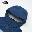 【The North Face 官方旗艦】北面女款藍色防水透氣連帽衝鋒衣｜89SWTI9