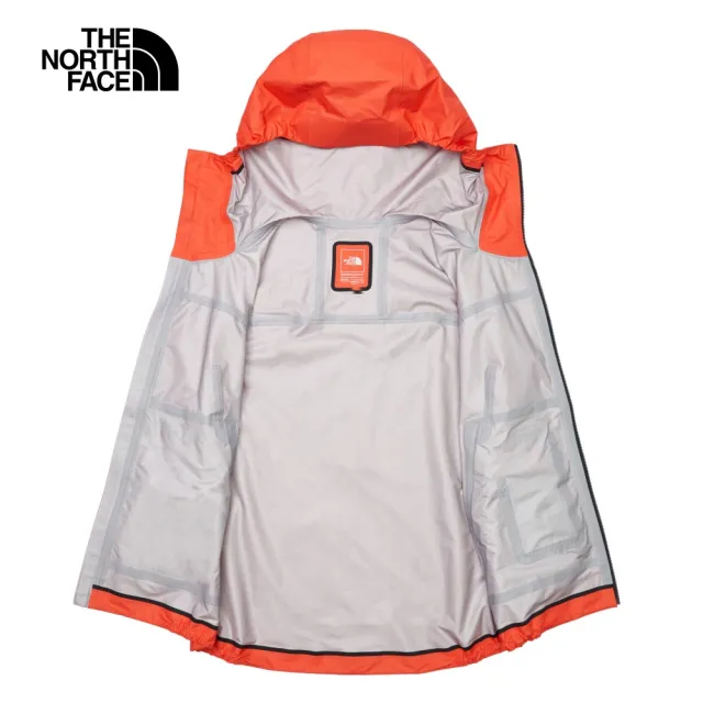 【The North Face】北面女款橘色防水透氣連帽衝鋒衣｜84PSCA1