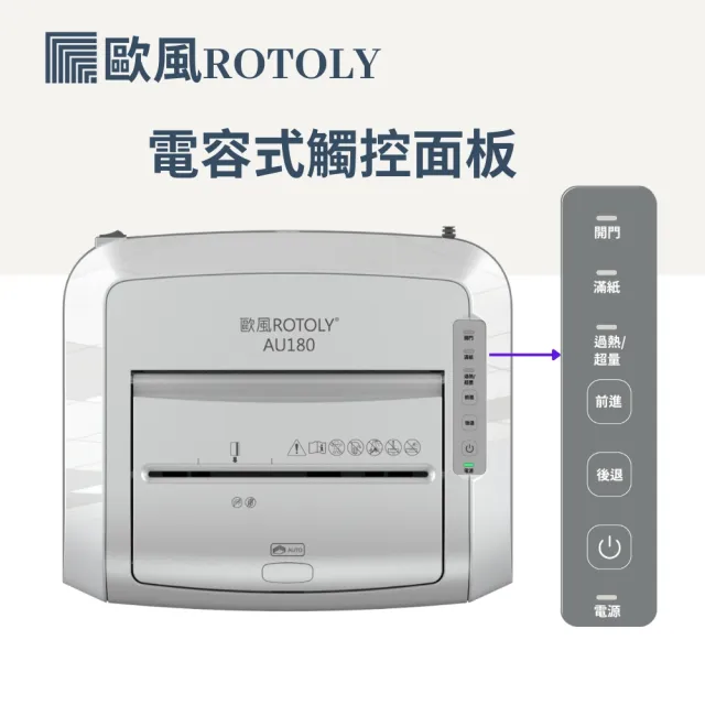 【ROTOLY 歐風】AU180  自動連續碎紙機(自動碎紙1500張不過熱)