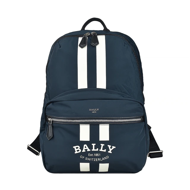 BALLY BALLY FIXIE.STL 字母LOGO再生尼龍拉鍊兩用包(深藍)