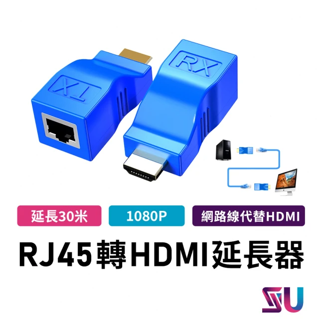 【SYU】RJ45轉HDMI延長器 網路孔轉HDMI延長器(延長30米  無需供電 隨插即用)