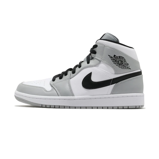 NIKE 耐吉NIKE 耐吉 Air Jordan 1 Mid Smoke Grey 男鞋 灰白色 AJ1 籃球 休閒鞋 554724-092