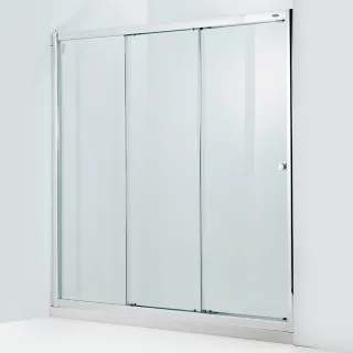 【ITAI 一太】一字三門連動淋浴門/強化玻璃/單邊開門(寬120以內x高190cm含安裝)
