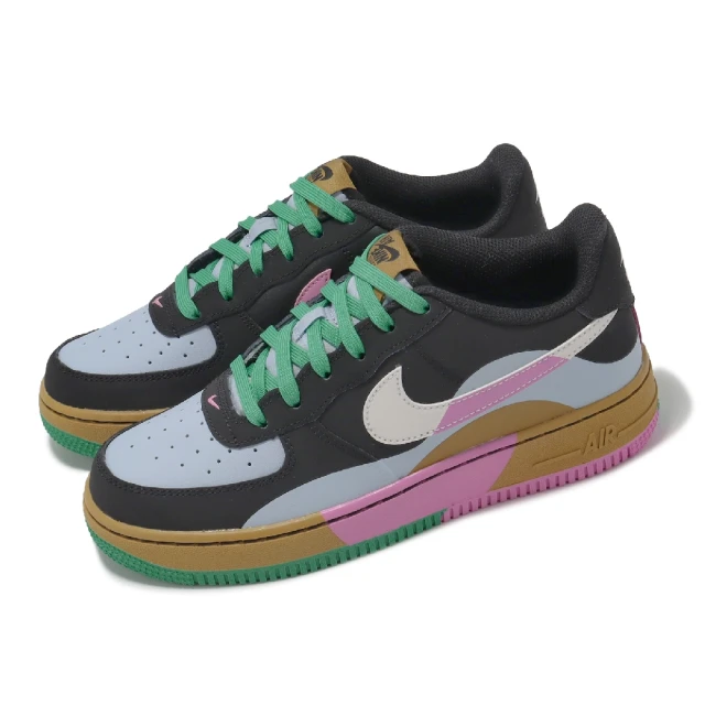 NIKE 耐吉 休閒鞋 Air Force 1 LV8 2 GS 大童 女鞋 AF1 黑 多色 反光(FJ3288-001)