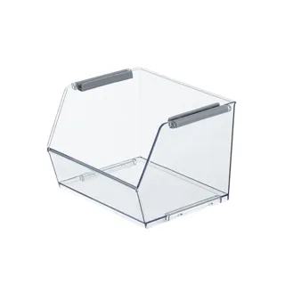 【SHIMOYAMA 霜山】可層疊開放式置物收納盒-小款-3入(茶包收納盒/膠囊咖啡整理盒/零食置物架)