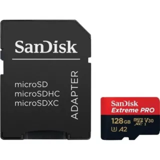 【SanDisk 晟碟】[極速升級 全新版] 128GB ExtremePRO A2 記憶卡 附SD轉卡(高速讀取200MB/s 原廠永久保固)