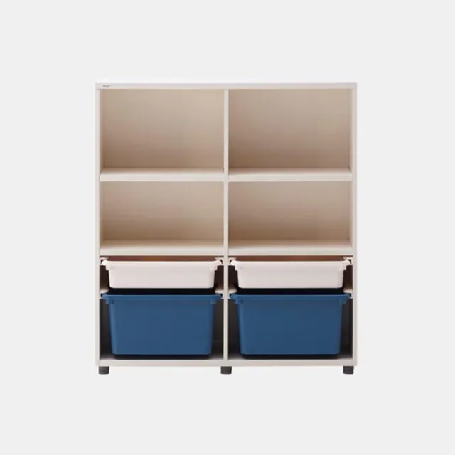 【iloom 怡倫家居】EDDI KIDS 950型3層收納櫃(附4個層板4個收納盒)