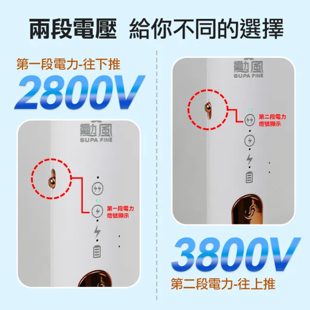 【勳風】二合一USB充電式可調電壓捕蚊燈拍/三層式電蚊拍(DHF-T3500)