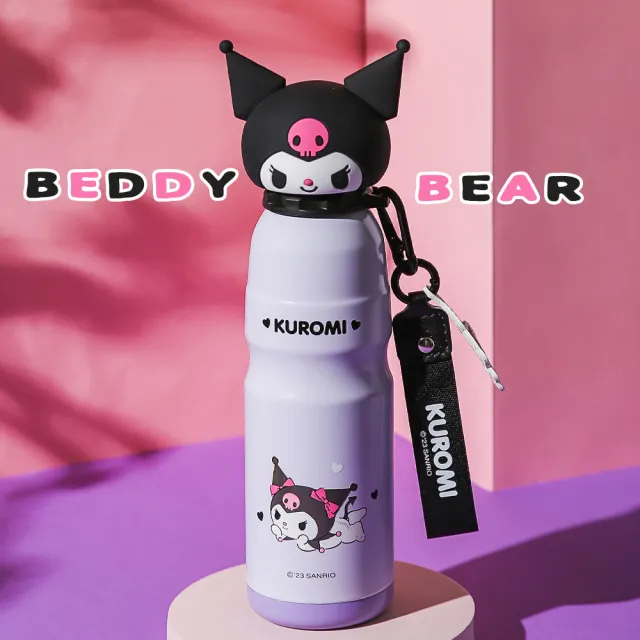 【BEDDY BEAR 杯具熊】KURMOI酷洛米運動直飲保溫杯 316不鏽鋼保溫瓶 旋蓋保溫杯 運動水壺 600ml