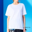 【GLORY21】速達-網路獨賣款-笑臉純棉圓領短袖上衣(白色)