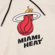 【NBA】NBA 拉克蘭袖 拼色 連帽T恤 熱火隊 男女 米白(3355105340)
