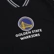 【NBA】NBA 美式V領 落肩 隊徽 長袖上衣 勇士隊 男女 黑色(3355100620)