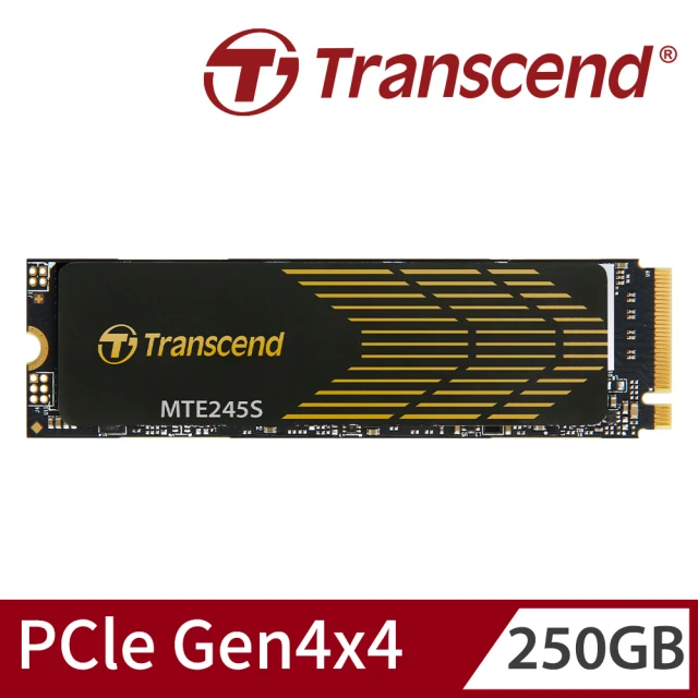 【Transcend 創見】MTE245S 250GB M.2 2280 PCIe Gen4x4 SSD固態硬碟(TS250GMTE245S)