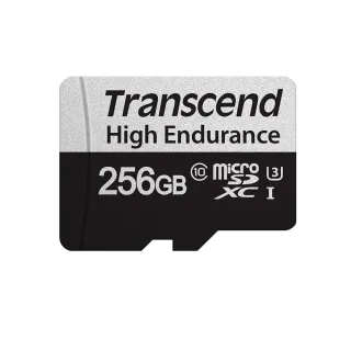 【Transcend 創見】USD350V High Endurance microSDXC UHS-I U3 256GB 高耐用記憶卡(TS256GUSD350V附轉卡)