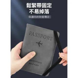【ROYAL LIFE 皇室生活】防盜刷皮革旅行證件護照夾(護照包/防盜刷/護照套/機票夾/證件收納