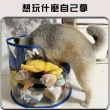 寵物玩具收納袋-直徑28cm(有提把 透明收納框 雜物收納桶 PVC收納袋)