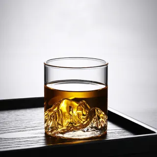 【日日好事】觀山杯玻璃杯 茶杯 酒杯 威士忌杯(烈酒杯 富士山杯 水杯 玻璃杯 杯子)