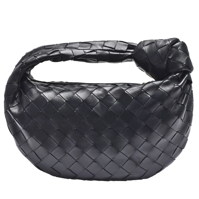 BOTTEGA VENETA 寶緹嘉 JODIE經典小羊皮編織手提包(迷你-黑色651876-VCPP5-8803)