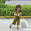 【Arbea】女童套裝韓版背心+時髦闊腿褲洋氣連身褲(春夏款)
