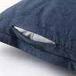 【HOLA】PALETTE針邊棉質長抱枕120x40cm 藍染藍