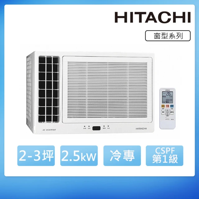 HITACHI 日立 2-4坪一級能效左吹冷暖變頻窗型冷氣(