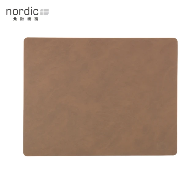 【北歐櫥窗】LIND DNA NUPO 皮革餐墊(方形、棕)
