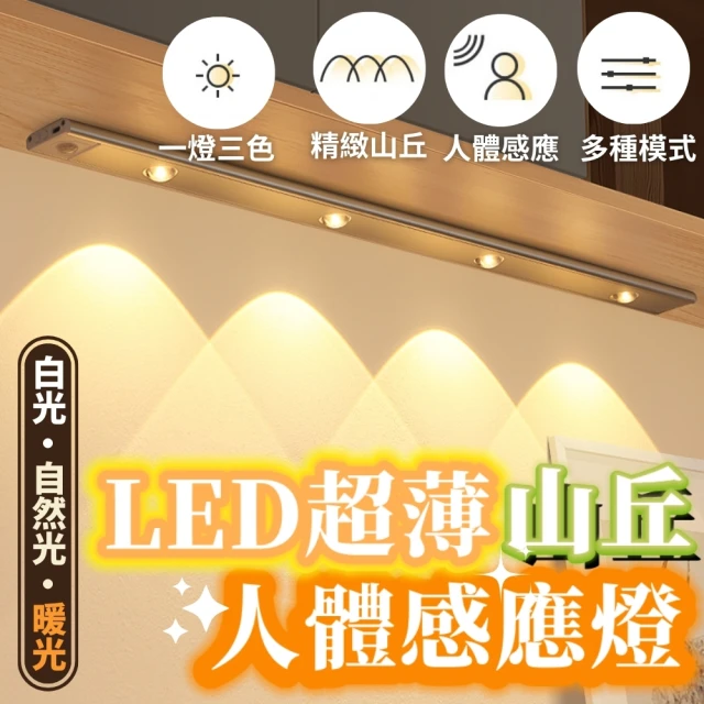 【Mojito】超薄山丘人體感應燈 40cm(LED感應燈 夜燈 走廊燈 氣氛燈 展示燈)