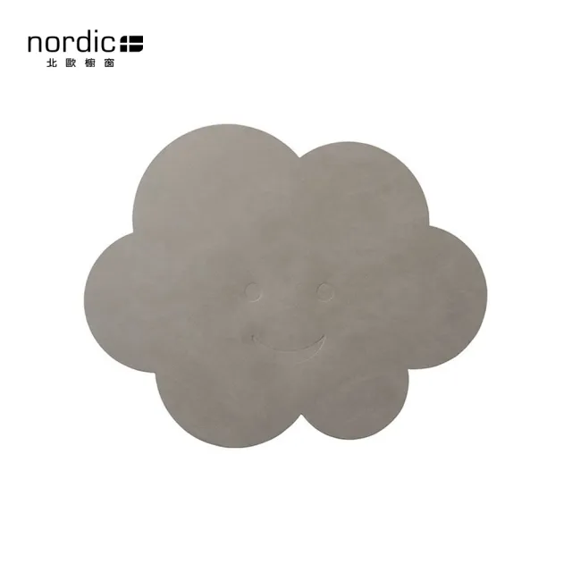 【北歐櫥窗】LIND DNA NUPO 兒童皮革餐墊(灰雲)