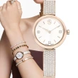 【SWAROVSKI 施華洛世奇】Illumina系列 香檳金色 手環式腕錶-27mm(5671196)