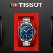 【TISSOT 天梭 官方授權】SEASTAR 1000 經典時尚300米潛水石英腕錶 母親節 禮物(T1204101104100)