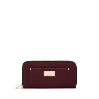 【satana】Soldier 趣淘拉鍊長夾(栗紅色)