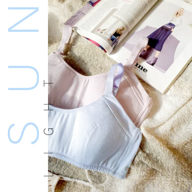 【Clany 可蘭霓】2件組 抑菌竹纖維棉柔無鋼圈胸衣 S-Q/2XL 內衣(台灣製.顏色隨機出貨.少女成長學生內衣)