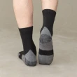 【oillio 歐洲貴族】美麗諾羊毛保暖襪 蓄熱保暖 50%羊毛 中筒襪 彈力 氣墊(黑色 單雙組 襪子 男女襪)