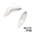 【HELENE_SPARK】極簡系縷羊皮美型尖頭高跟鞋(白)