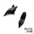 【HELENE_SPARK】優雅系縷魚骨編建築坡跟穆勒拖鞋(黑)